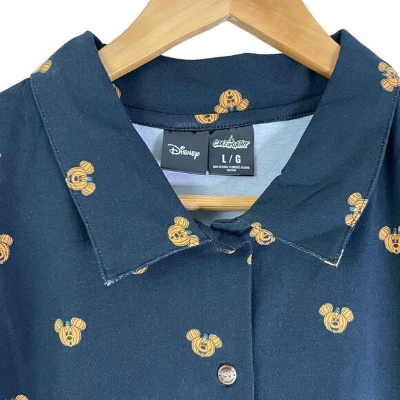 Cakeworthy Disney Mickey Mouse Pumpkin Button Up Dress Halloween - Picture 4 of 9